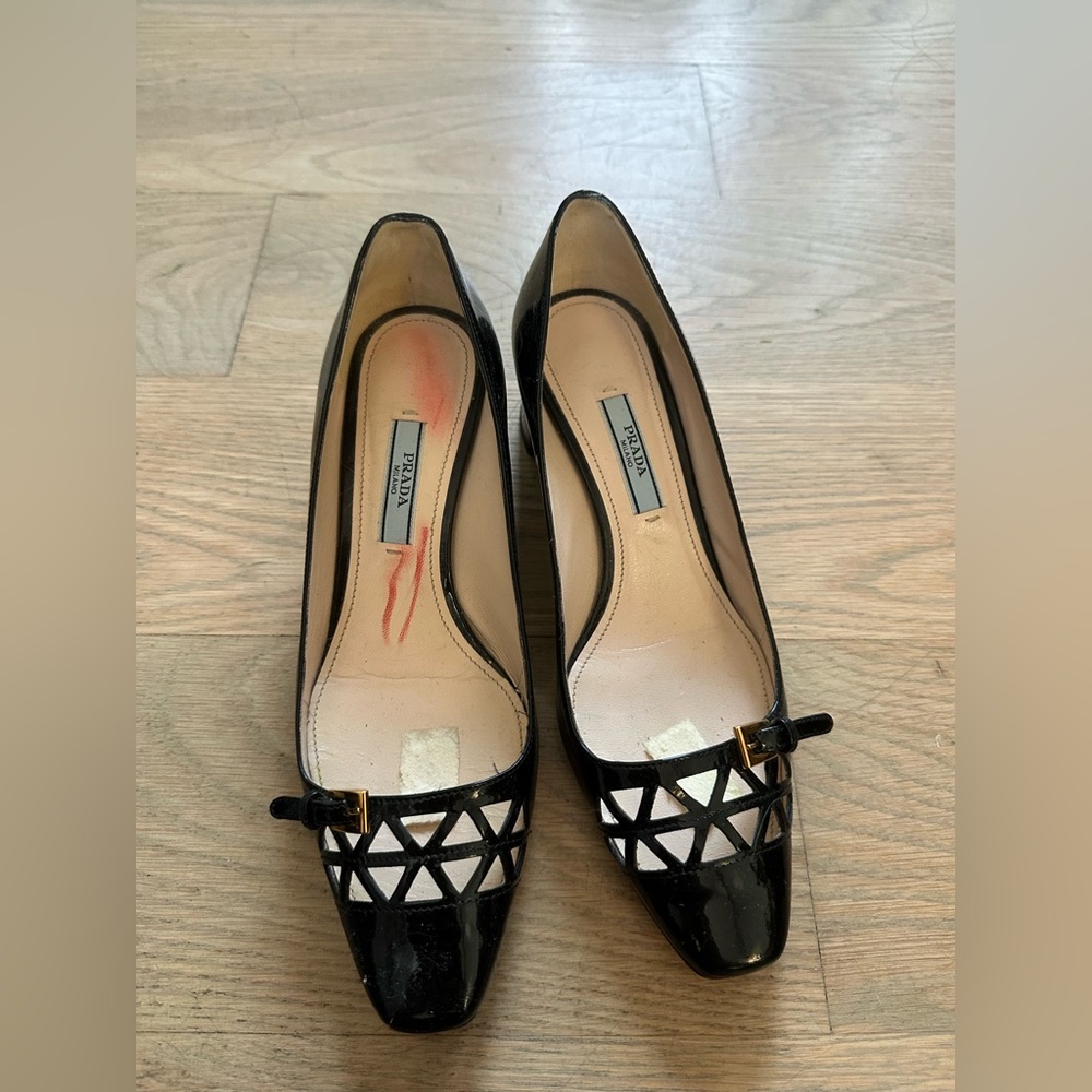 Prada Patent Leather Block Heels